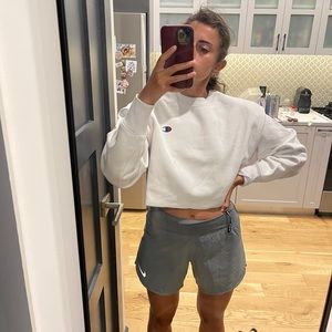 Champion reverse weave cropped cut off hoodie